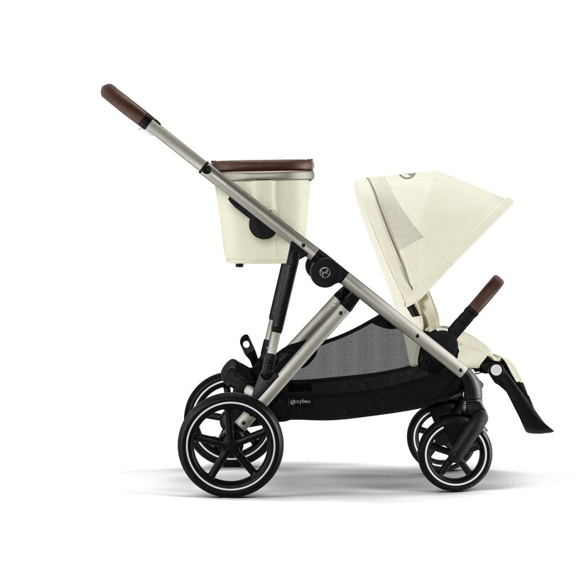 עגלת תינוק לתאומים / אחים Gazelle S2 שמנת Seashell Beige