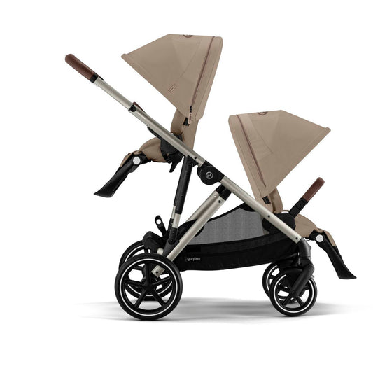 עגלת תינוק לתאומים / אחים Gazelle S2 בז' Almond Beige
