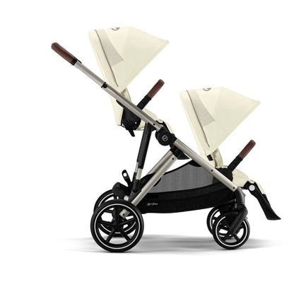 עגלת תינוק לתאומים / אחים Gazelle S2 שמנת Seashell Beige