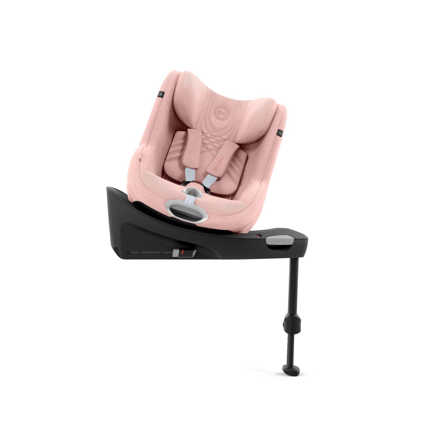 כסא בטיחות Sirona Ti עם SensorSafe כולל בסיס קבוע לרכב בצבע ורוד Peach Pink PLUS