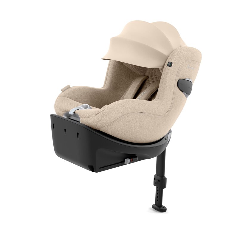 כסא בטיחות Sirona Ti עם SensorSafe כולל בסיס קבוע לרכב בצבע בז' Cozy Beige PLUS