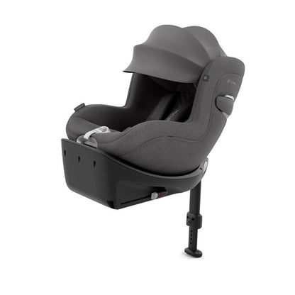 כסא בטיחות Sirona Ti עם SensorSafe כולל בסיס קבוע לרכב בצבע אפור Mirage Grey PLUS