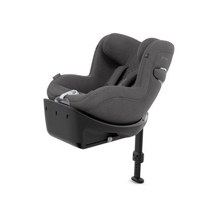 כסא בטיחות Sirona Ti עם SensorSafe כולל בסיס קבוע לרכב בצבע אפור Mirage Grey PLUS