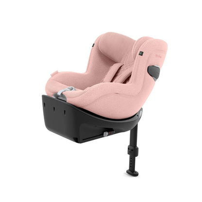 כסא בטיחות Sirona Ti עם SensorSafe כולל בסיס קבוע לרכב בצבע ורוד Peach Pink PLUS