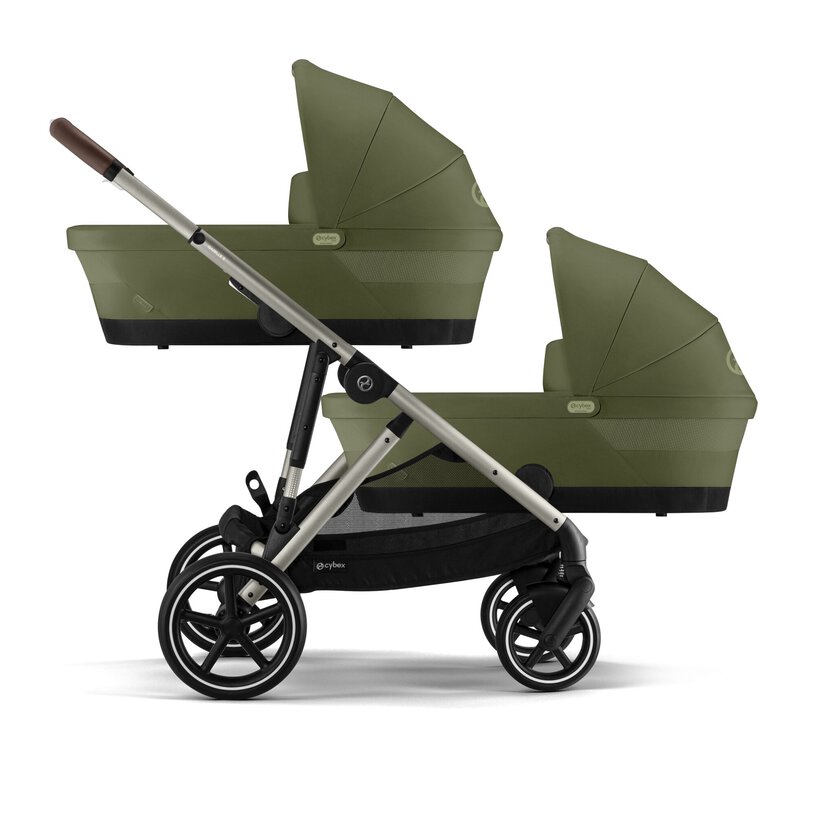עגלת תינוק לתאומים / אחים Gazelle S2 ירוק Moss Green