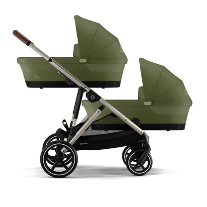 עגלת תינוק לתאומים / אחים Gazelle S2 ירוק Moss Green