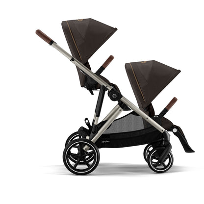עגלת תינוק לתאומים / אחים Gazelle S2 חום Chocolate Brown