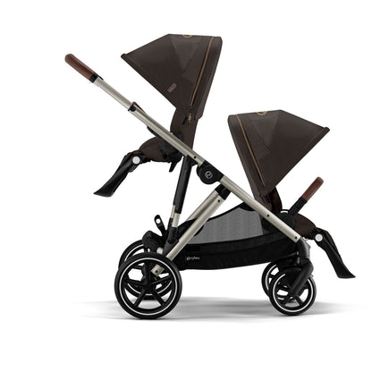 עגלת תינוק לתאומים / אחים Gazelle S2 חום Chocolate Brown