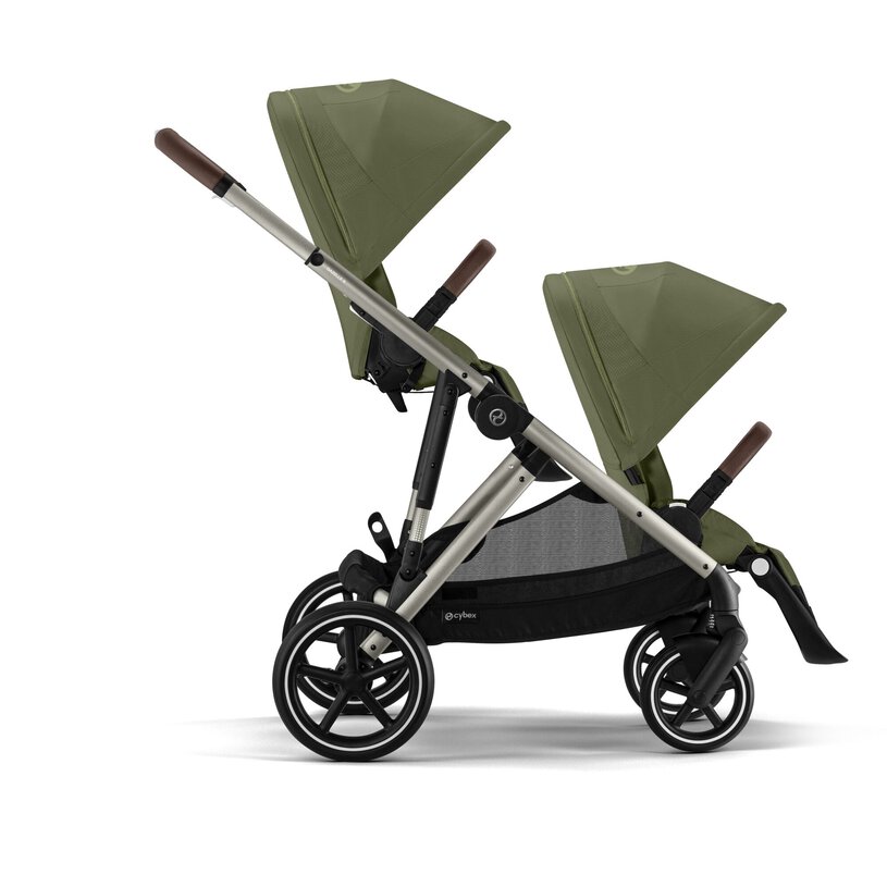 עגלת תינוק לתאומים / אחים Gazelle S2 ירוק Moss Green