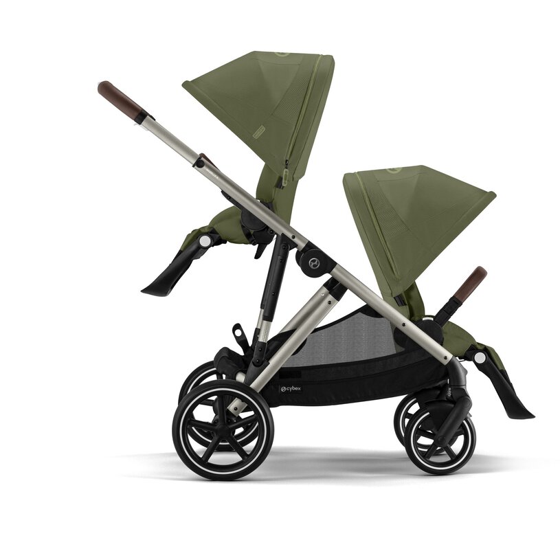 עגלת תינוק לתאומים / אחים Gazelle S2 ירוק Moss Green