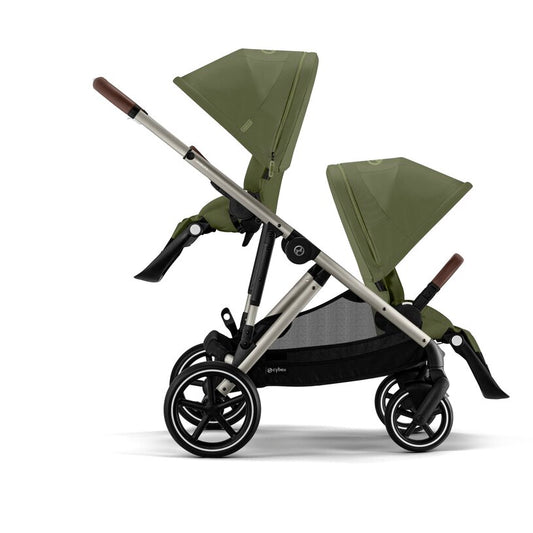 עגלת תינוק לתאומים / אחים Gazelle S2 ירוק Moss Green