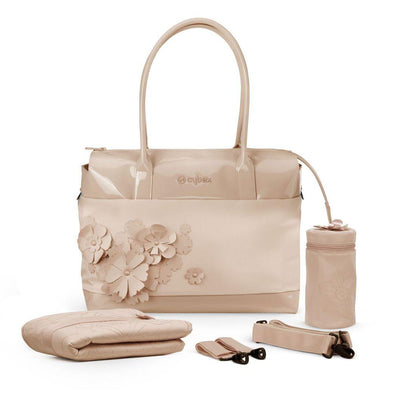 תיק החלפה מעוצב מסדרת CAPSULE בעיצוב Simply Flowers Nude Beige תכולה