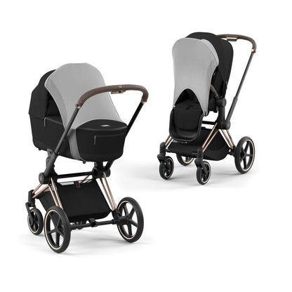 צלון איכותי ונעים לטיולון / עריסה של עגלת MIOS \ PRIAM אפור בשתי אופציות